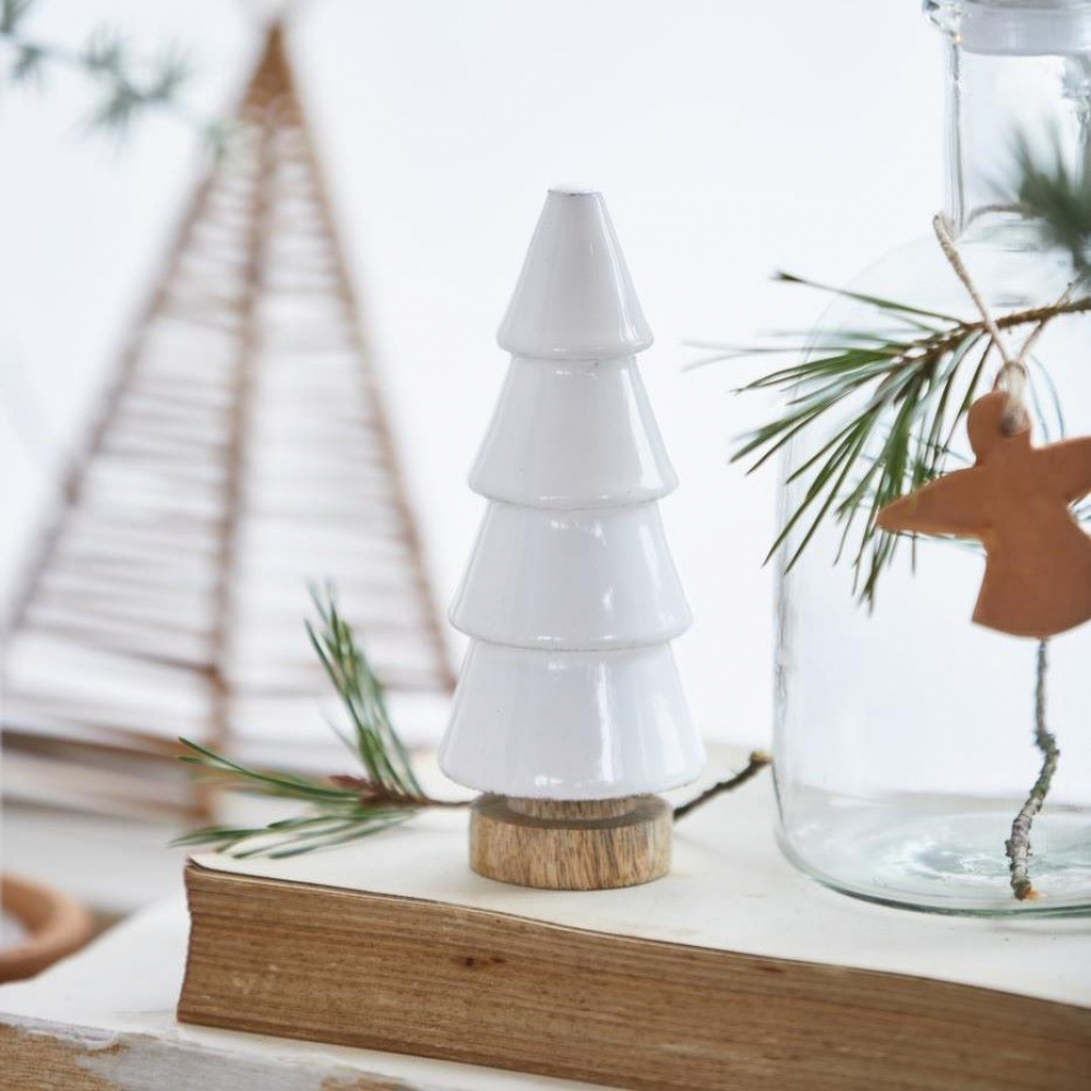 Dekoweihnachtsbaum aus Mangoholz in klein emaille bemalt von IB Laursen